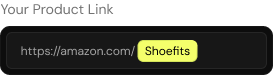 Product link input